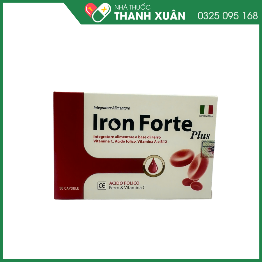 Iron Forte Plus - Bổ sung Sắt, acid folic, vitamin A, vitamin B12 và vitamin C